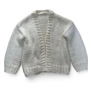 Cream chunky knit oversized cardigan